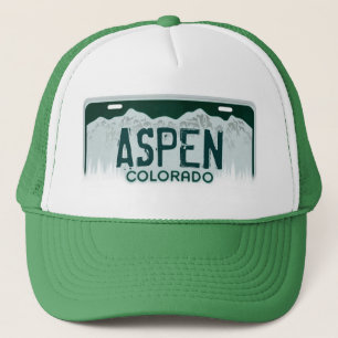 Camionero Gorra del recuerdo de la placa de Aspen Colorado