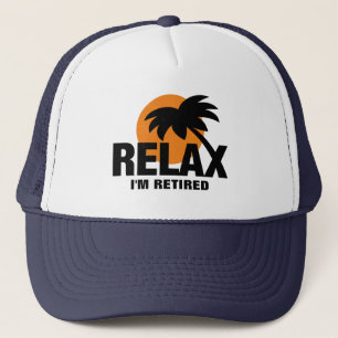 Camionero Gorra del retiro con el logotipo de la puesta del