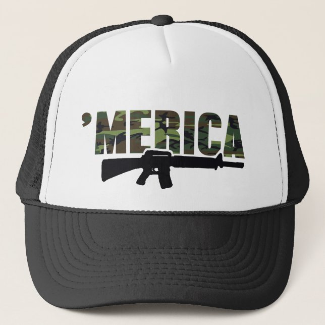Camionero Gorra del rifle de MERICA de Camo ' (Anverso)