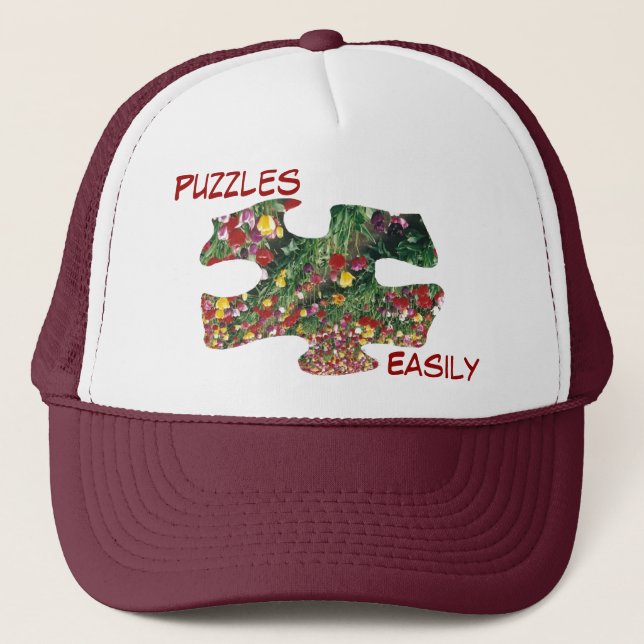 Camionero Gorra del rompecabezas de los tulipanes (Anverso)