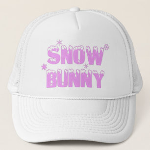 Camionero Gorra del rosa del conejito de la nieve