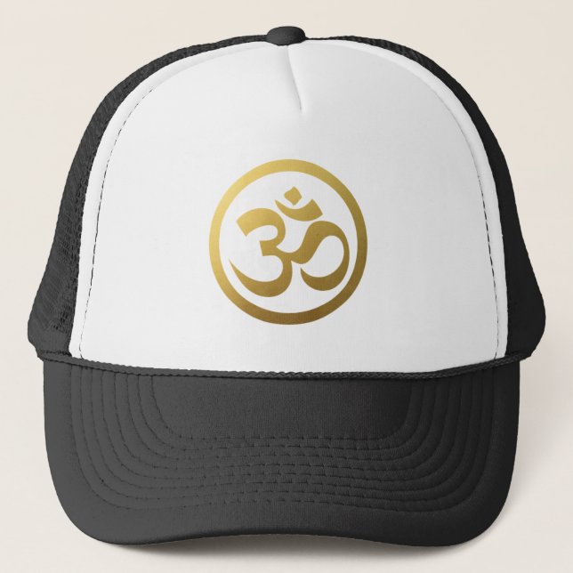 Camionero Gorra del símbolo de OM del oro (Anverso)