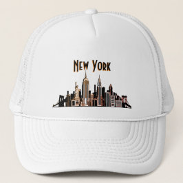 Camionero Gorra del Skyline de la ciudad de Nueva York
