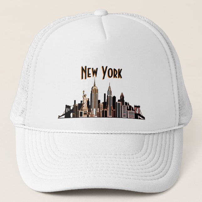 Camionero Gorra del Skyline de la ciudad de Nueva York (Anverso)