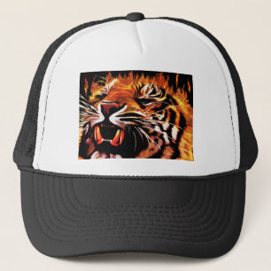 Camionero Gorra del tigre de potencia de fuego