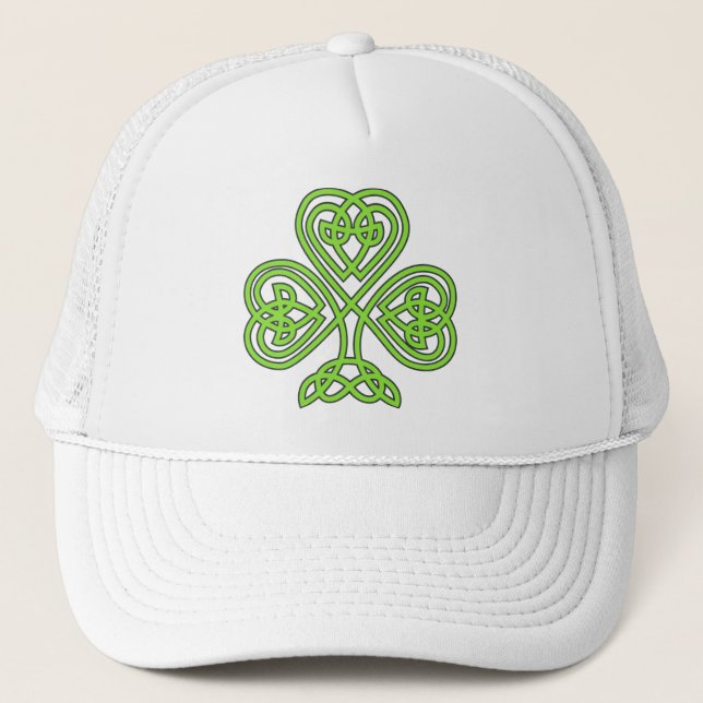 Camionero Gorra del trébol del trébol del día de St Patrick (Anverso)