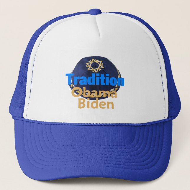 Camionero Gorra del YARMULKE de Obama Biden (Anverso)
