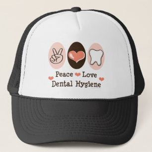 Camionero Gorra dental de la higiene del amor de la paz