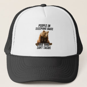 Camionero Gorra divertida de oso de camping - humor de perso