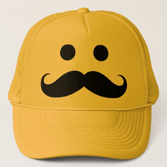 Camionero Gorra divertido de la cara del bigote (Anverso)