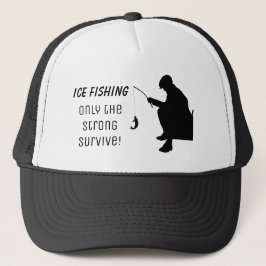 Camionero Gorra divertido de la pesca del hielo solamente