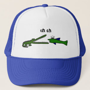 Camionero Gorra divertido de los pescados AF y del cocodrilo