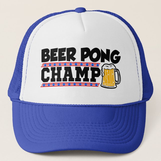 Camionero Gorra divertido del campeón de Pong de la cerveza (Anverso)