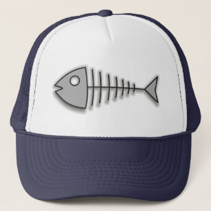 Camionero Gorra divertido del pescador de los huesos de