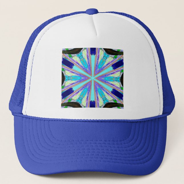 Camionero gorra estrella azul de seis caras (Anverso)