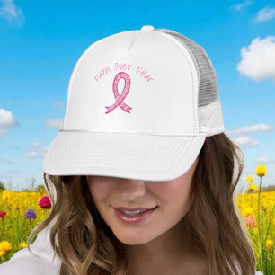 Camionero Gorra Fe Sobre Miedo   Gorra de Corazón con Cinta 