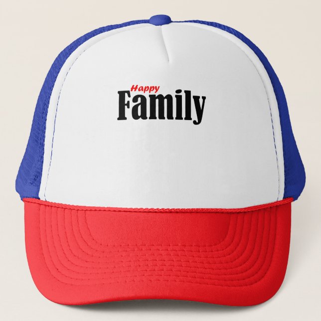 Camionero Gorra feliz de casamiento de la familia Famille -  (Anverso)