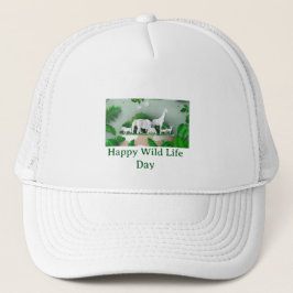 Camionero Gorra Gráfica de Animales para Salvar la Vida Silv