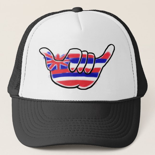 Camionero Gorra hawaiano de la isla de la bandera del estado (Anverso)