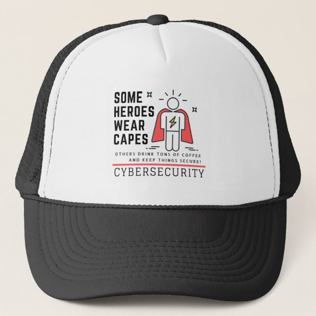 Camionero Gorra héroe de seguridad cibernética (Anverso)