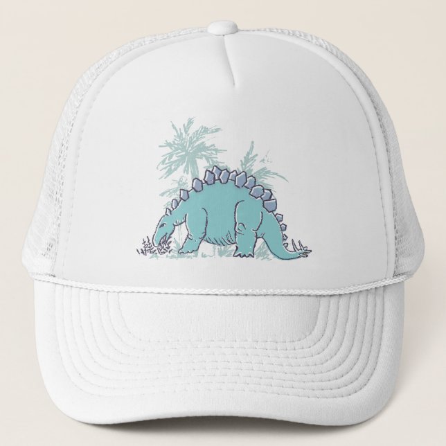 Camionero Gorra ilustrado Stegosaurus del dinosaurio de los (Anverso)