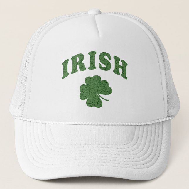 Camionero Gorra irlandés Shamrock irlandés con estilo de cos (Anverso)