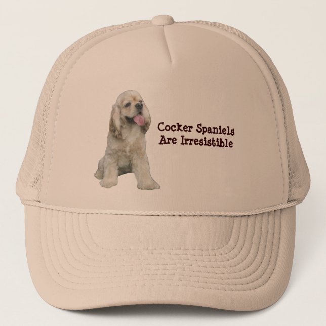Camionero Gorra irresistible de cocker spaniel (Anverso)