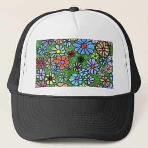 Camionero Gorra Jardín de Flores