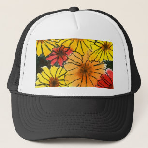 Camionero Gorra Jardín de Flores