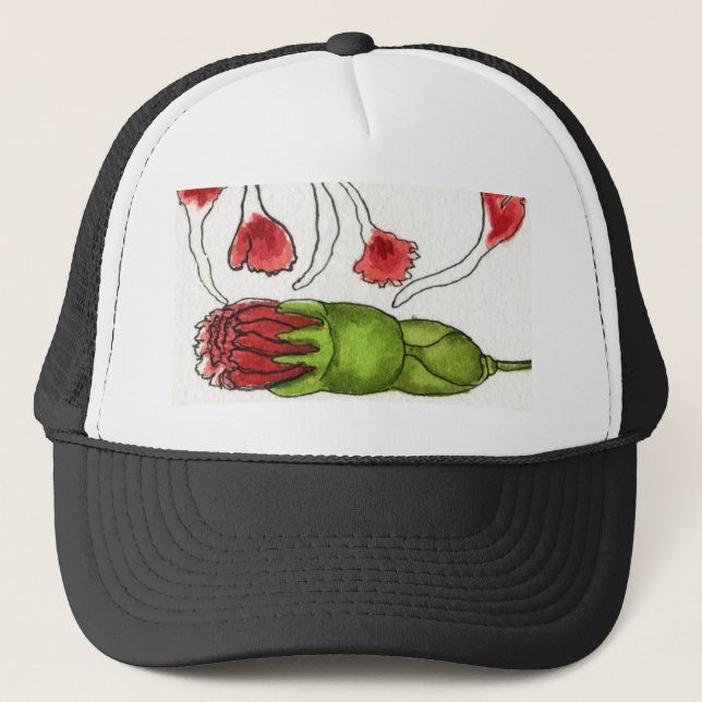 Camionero Gorra Jardín de Flores (Anverso)