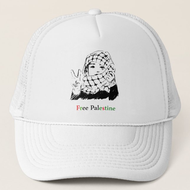 Camionero Gorra libre de Palestina (Anverso)