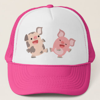 Camionero Gorra lindo de los cerdos del dibujo animado del