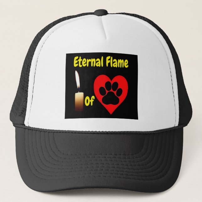 Camionero Gorra Llama Eterna De Amor Con Paw (Anverso)