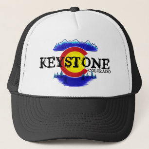 Camionero Gorra local de la bandera de arte de Colorado Keys