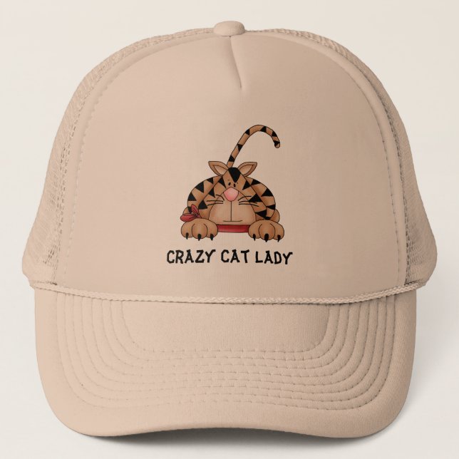 Camionero Gorra loco de la señora del gato (Anverso)