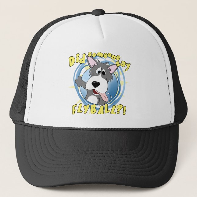Camionero Gorra loco del perro de Flyball (Anverso)
