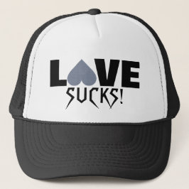 Camionero Gorra "Love Sucks" de Gray Heart Anti-Valentine