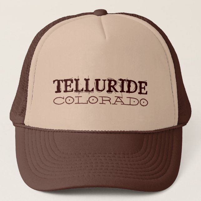 Camionero Gorra marrón simple de Colorado del telururo (Anverso)