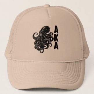 Camionero Gorra Minimalista de Pulpo Negro AKA - Estética