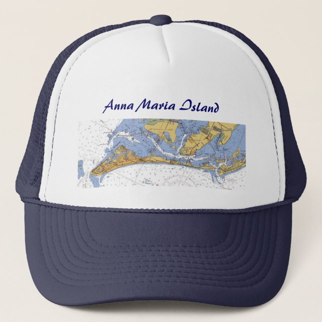 Camionero Gorra náutico de la carta de la Florida de la isla (Anverso)