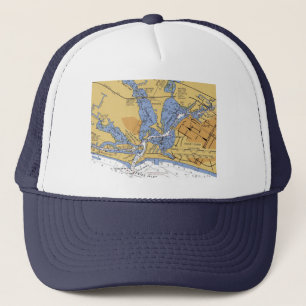Camionero Gorra náutico de la carta del puerto de Venecia,