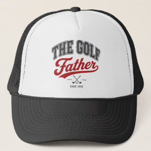 Camionero : Gorra Negra Roja Vintage de Golf para Papá Día d