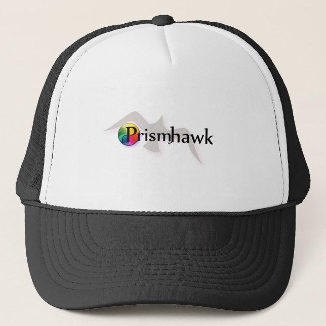 Camionero Gorra negro del logotipo de Prismhawk (Anverso)