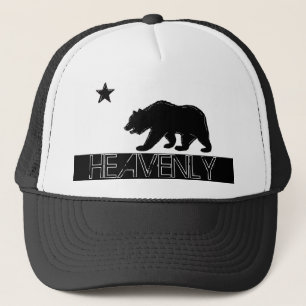 Camionero Gorra negro divino de la bandera del oso blanco de