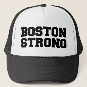 Camionero gorra negro fuerte del texto de Boston
