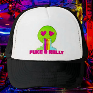 Camionero Gorra Neon Puke & Rally Trucker Regreso de fiest