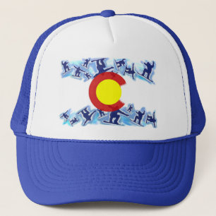 Camionero Gorra orgulloso de la bandera del snowboarder de