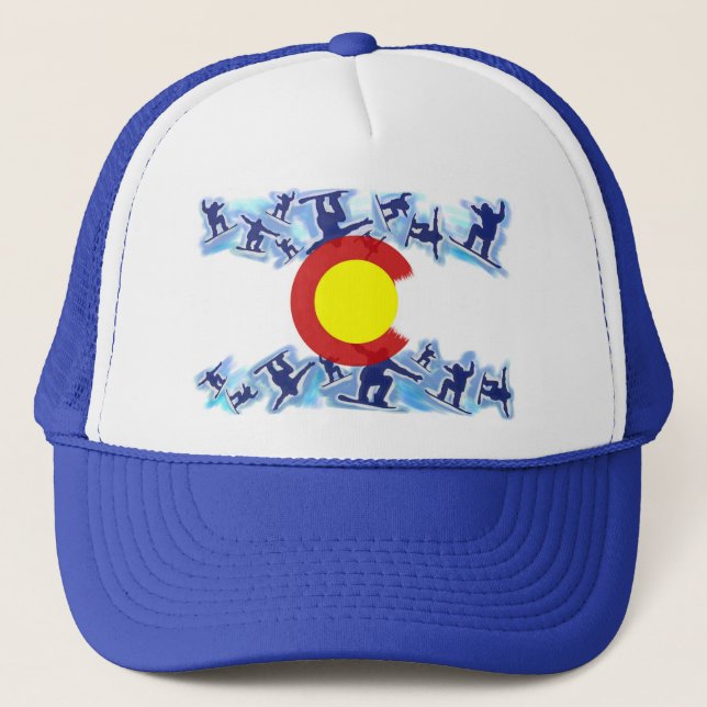 Camionero Gorra orgulloso de la bandera del snowboarder de (Anverso)