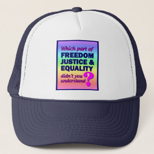 Camionero Gorra para la igualdad en la justicia de libertad