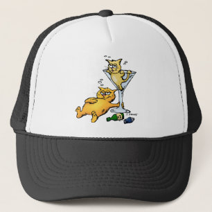 Camionero Gorra Personalizado de cócteles y gatitos